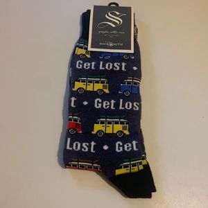 Sock Smith - No Boring Socks - Get Lost, Navy Heather
